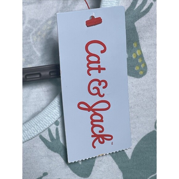 Cat and Jack Boys Tank T-Shirt Sleeveless Green Frogs Large 10 / 12 NWT - Picture 4 of 7